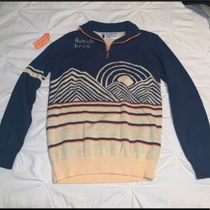 Dutch bros 70’s style sweater